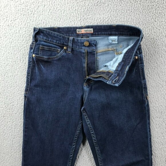 5.11 TACTICAL Womens Size 8 Short BRITTA Slim Leg Dark Wash Stretch Denim Jeans - Picture 4 of 15